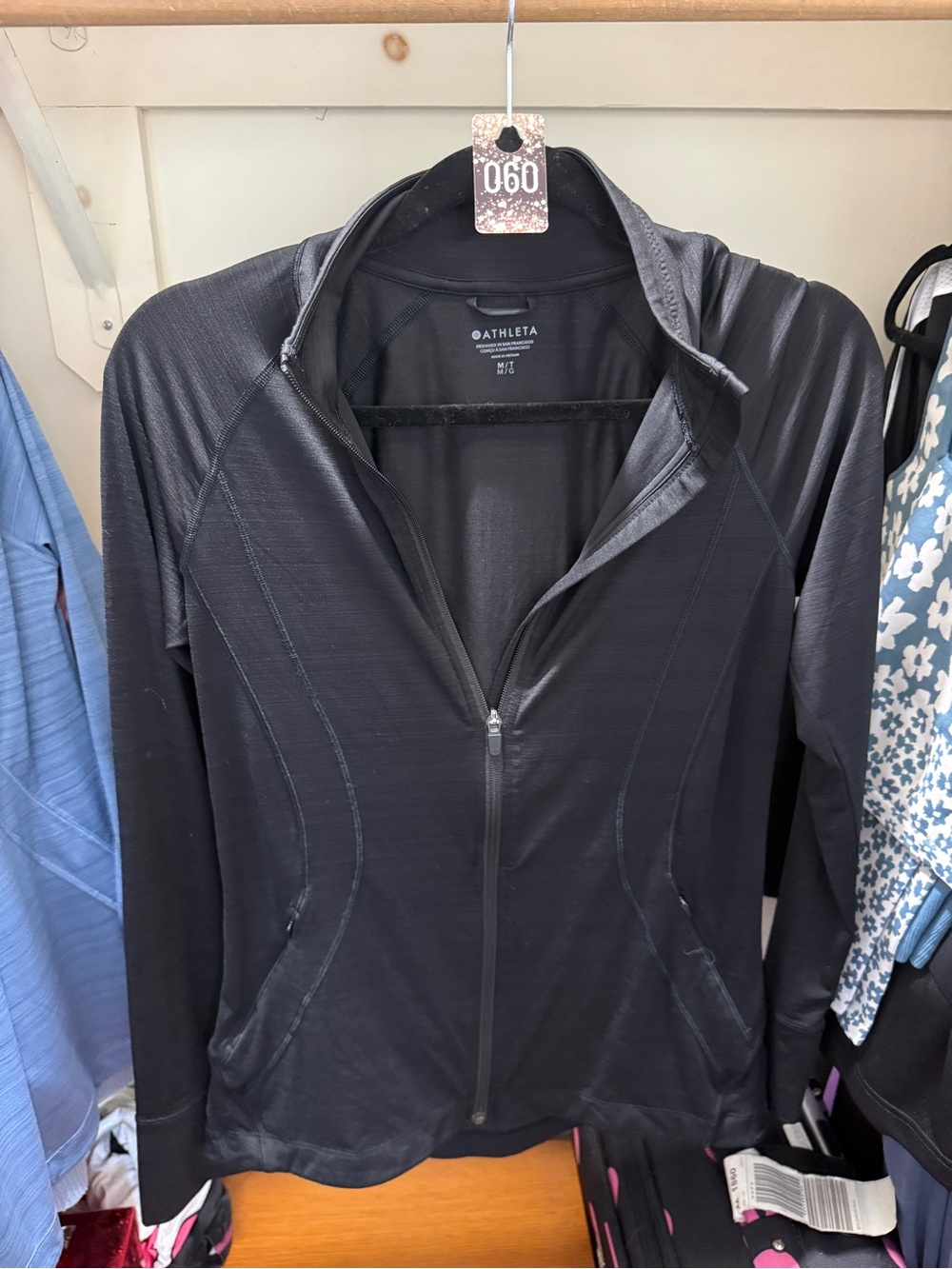 060 Athleta Pacifica Black Full-Zip Performance Jacket